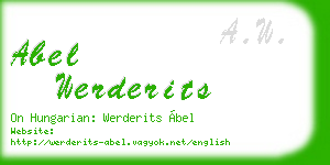 abel werderits business card